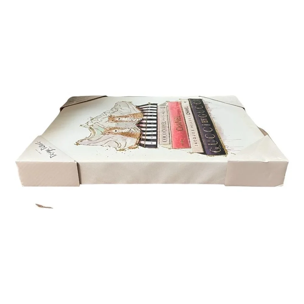 Design Canvas Sneakers Books Designer Animal‎ Print Decor Art